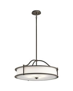 4 Light Pendant / Semi-Flush - Dark Brown