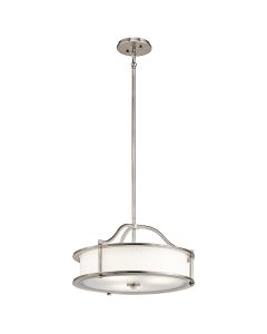 3 Light Pendant / Semi-Flush - Brushed Pewter