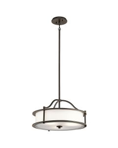 3 Light Pendant / Semi-Flush - Dark Brown