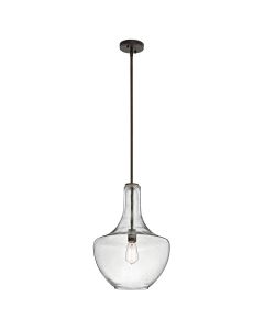 1 Light Medium Pendant - Dark Brown