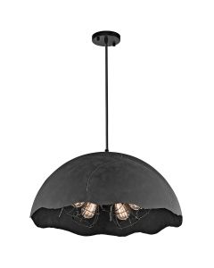 5 Light Pendant - Weathered Zinc