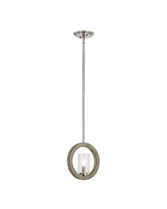 1 Light Wall Light / Mini-Pendant / Semi-Flush - Grey Ash Wood Effect