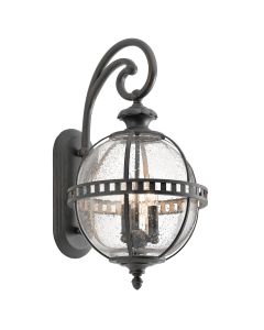 3 Light Wall Lantern - Grey / Gold