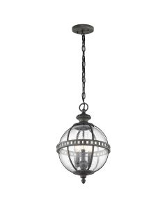 3 Light Chain Lantern - Grey / Gold