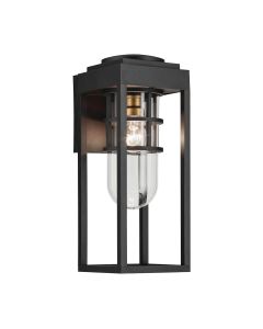 1 lt Medium Wall Lantern - Textured Black