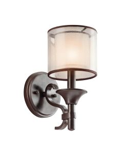 1 Light Wall Light - Dark Brown