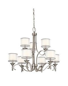 9 Light Chandelier - Antique Pewter