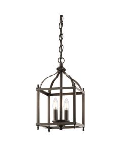 2 Light Small Pendant - Dark Brown
