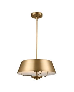 3 Light Duo-Mount Pendant - Brushed Brass
