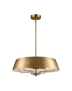 4 Light Duo-Mount Pendant - Brushed Brass