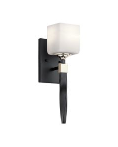 1 Light Wall Light - Black And Nickel