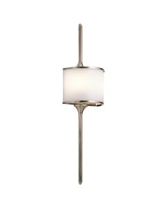 2 Light Large Wall Light - Brushed Pewter