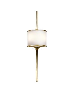 2 Light Large Wall Light - Polished Brass
