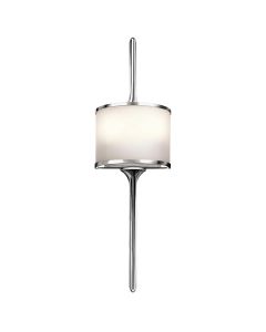 2 Light Small Wall Light - Polished Chrome