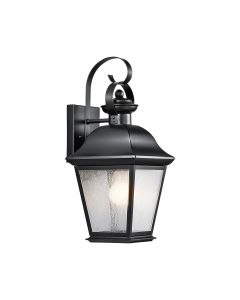 1 lt Medium Wall Lantern - Black