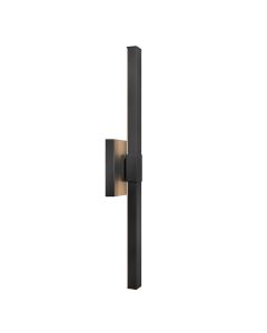 Large LED Exterior Wall Light - Textured Black