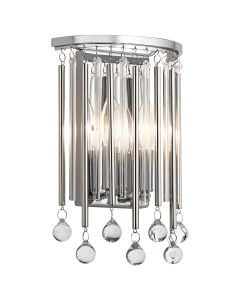 2 Light Wall Light - Polished Chrome