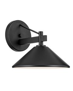 1 lt Medium Wall Lantern - Black