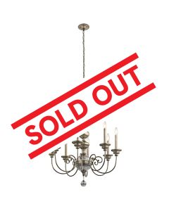 8 Light Chandelier - Silver / Gold Patina