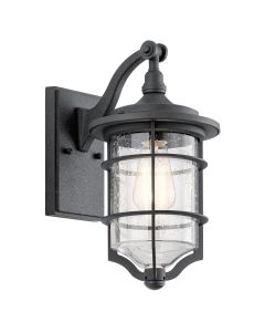 1 Light Small Wall Lantern - Distressed Black