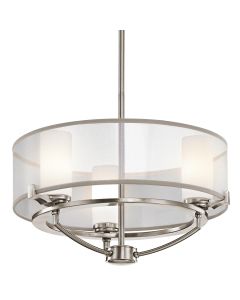 3 Light Chandelier - Brushed Pewter