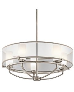 5 Light Chandelier - Brushed Pewter