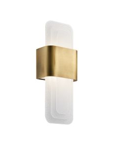 1 lt LED Wall Light - Natural Brass