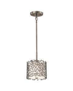 1 Light Mini Pendant - Brushed Pewter