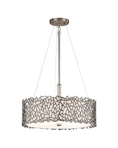 3 Light Duo-Mount Pendant - Brushed Pewter