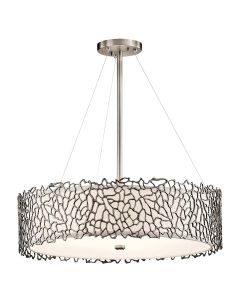 4 Light Pendant - Brushed Pewter