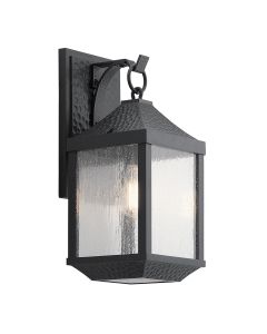 1 Light Medium Wall Lantern - Distressed Black