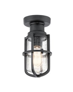 1 Light Porch / Pedestal Lantern - Black