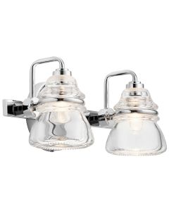 2 Light Wall Light - Polished Chrome