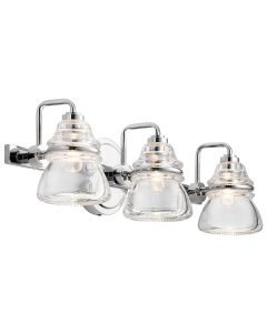 3 Light Wall Light - Polished Chrome