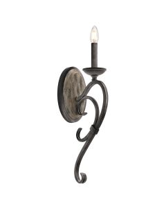 1 Light Wall Light - Weathered Zinc