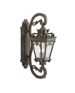 4 Light Grand Wall Lantern - Grey / Gold