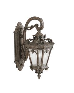2 Light Large Wall Lantern - Grey / Gold