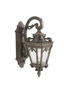 1 Light Medium Wall Lantern - Grey / Gold