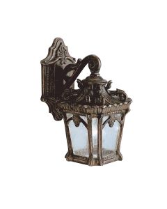 1 Light Small Wall Lantern - Grey / Gold
