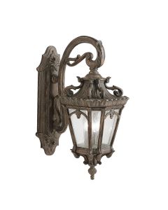 3 Light Extra Large Wall Lantern - Grey / Gold