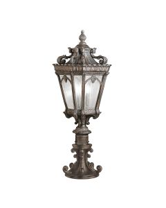 2 Light Large Pedestal - Grey / Gold