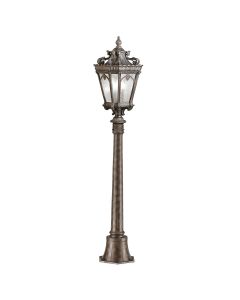 1 Light Medium Pillar - Grey / Gold