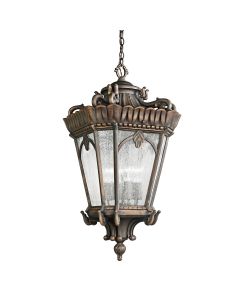 1 Light Medium Chain Lantern - Grey / Gold