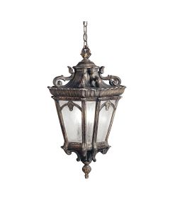 4 Light Grand Extra Large Chain Lantern - Grey / Gold