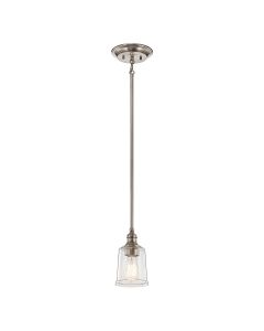 1 Light Mini Pendant - Brushed Pewter