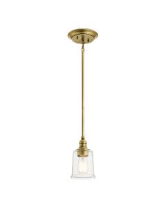 1 Light Mini Pendant - Natural Brass