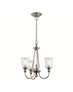 3 Light Chandelier - Brushed Pewter