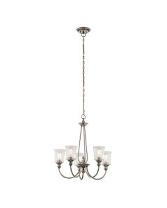 5 Light Chandelier - Brushed Pewter