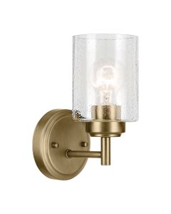 1 lt Wall Light - Natural Brass