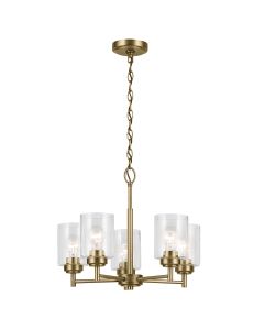 5 lt Chandelier - Natural Brass